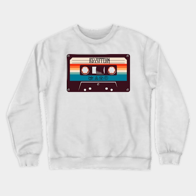 Vintage Cassette Tape - Led Zepplin Crewneck Sweatshirt by SurePodcast